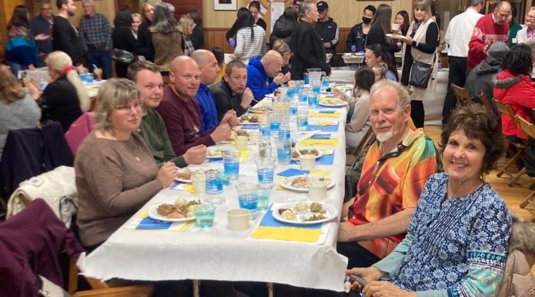 Ukrainian celebrating at the Ukrainian American Civic Center