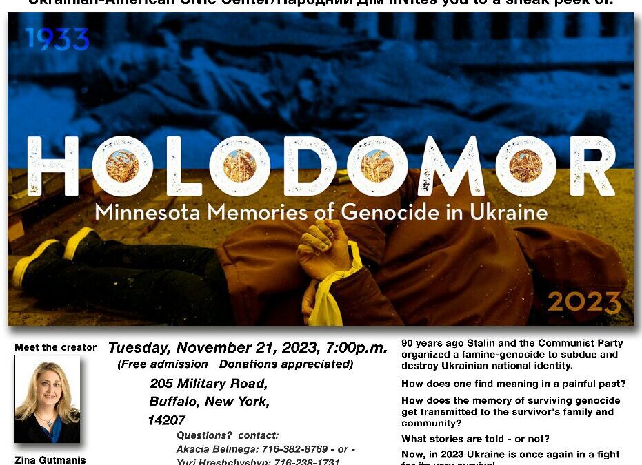 “Holodomor: Minnesota Memories of Genocide in Ukraine”